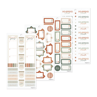 Sage & Terracotta Budget - Value Pack Stickers