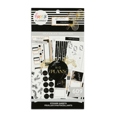 Value Pack Stickers - Gold & Black